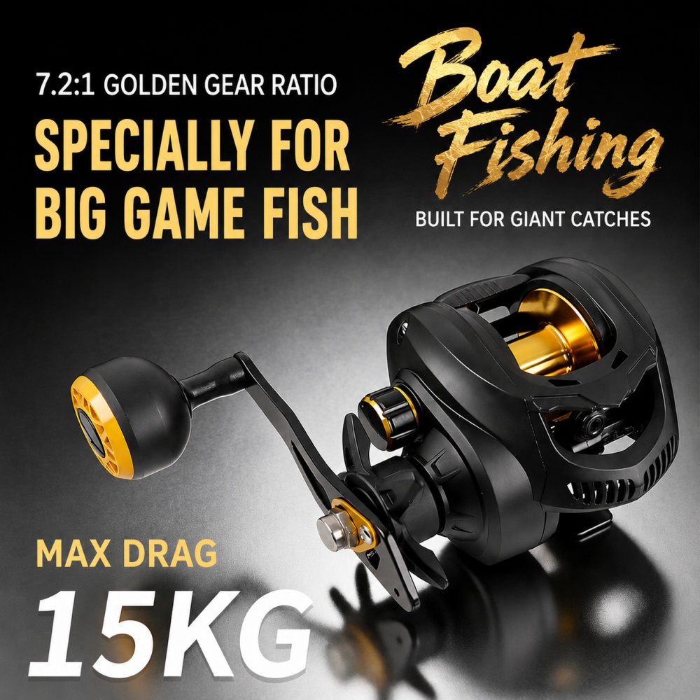 7.2:1 Heavy Duty Baitcasting R - Trolling Reel 评论和价格