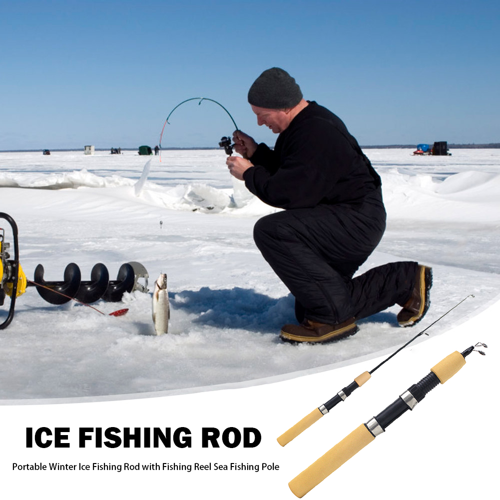 Ice Fishing Rod Portable Spinn - Ice Fishing Reel 评论和价格