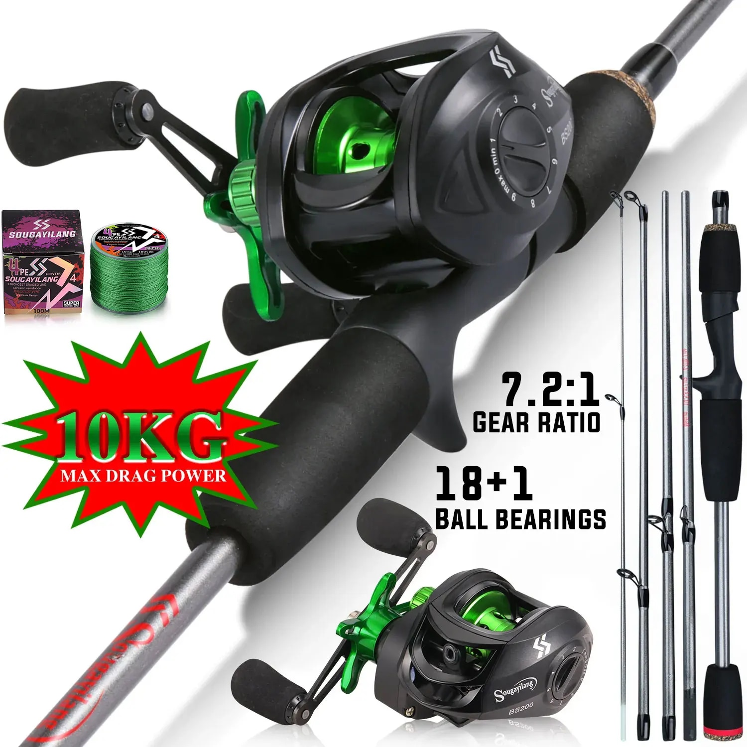 Sougayilang Fishing Rod Combo  - Spincast Reel 评论和价格