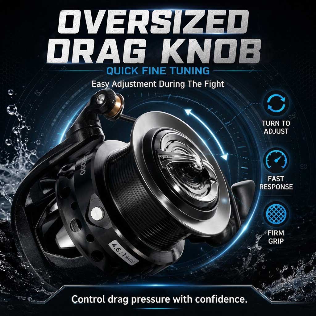 SAMOLLA Dual Brake Spinning Re - Reel Drag Knob 评论和价格